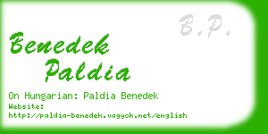 benedek paldia business card